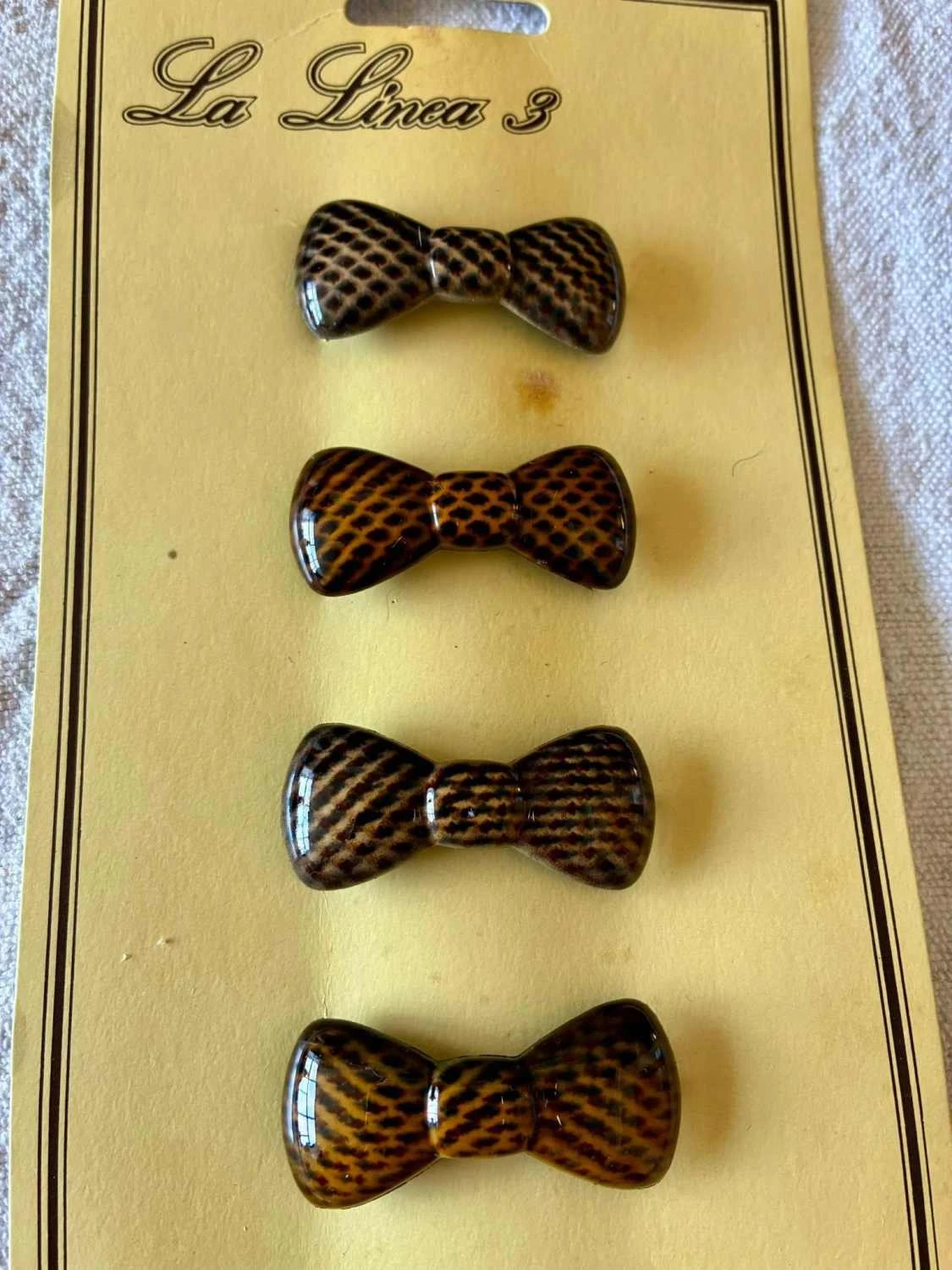 Conjunto Vintage La Linea con 3 Pinzas para el Cabello con Lazo Marrón | Pinza – photo 3